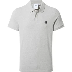 Braunton Mens 100% Cotton Pique Polo Shirt - Light Grey Marl