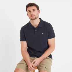 Braunton Mens 100% Cotton Pique Polo Shirt - Dark Indigo