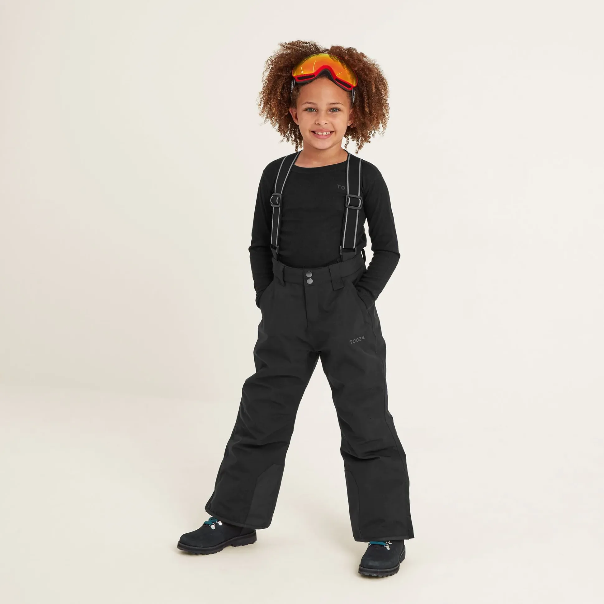 Brent Kids Waterproof Insulated Ski Pants - Black