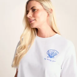 Caggie Womens Relaxed Fit Premium Supersoft Emmy Lupin T-Shirt - Optic White