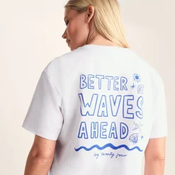 Caggie Womens Relaxed Fit Premium Supersoft Emmy Lupin T-Shirt - Optic White