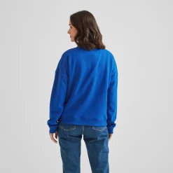 Caldene Womens Supersoft Quarter Zip Sweat - Ultra Marine Blue