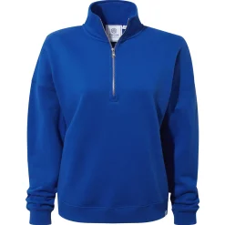 Caldene Womens Supersoft Quarter Zip Sweat - Ultra Marine Blue