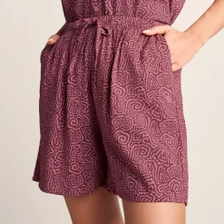 Callie Womens Shorts - Black Raspberry Wiggle Print