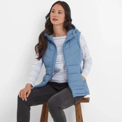Calvo Womens Padded Gilet - Misty Blue
