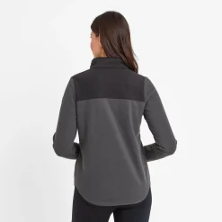 Carty Womens Colour Block Fleece Jacket - Washed Black/Black