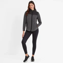 Carty Womens Colour Block Fleece Jacket - Washed Black/Black