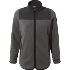 Carty Womens Colour Block Fleece Jacket - Washed Black/Black