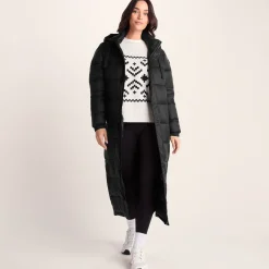 Cautley Womens Long Padded Shower Resistant Jacket - Black