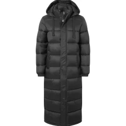Cautley Womens Long Padded Shower Resistant Jacket - Black