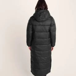 Cautley Womens Long Padded Shower Resistant Jacket - Black
