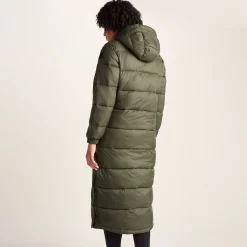 Cautley Womens Long Padded Shower Resistant Jacket - Khaki