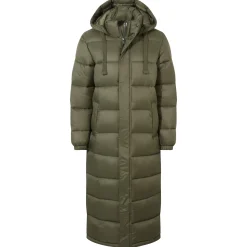 Cautley Womens Long Padded Shower Resistant Jacket - Khaki