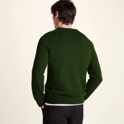 Chesney Mens Crew Neck Knit Jumper - Leaf Green