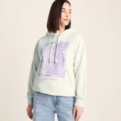 Ciara Womens Supersoft Relaxed Fit Hoody - Ice Grey Marl