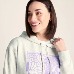 Ciara Womens Supersoft Relaxed Fit Hoody - Ice Grey Marl