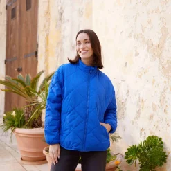 Cirnan Womens Shower Resistant Insulated Packaway Jacket - Ultra Marine