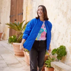 Cirnan Womens Shower Resistant Insulated Packaway Jacket - Ultra Marine