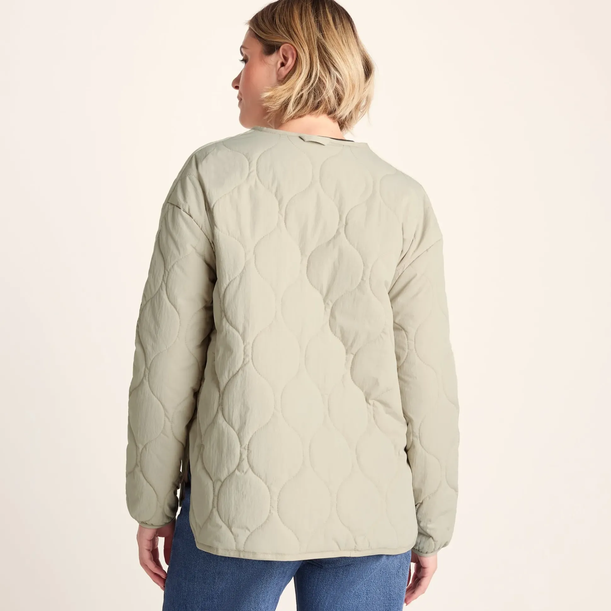 Cleadon Womens Relaxed Fit Shower Resistant Lightweight Insulated Jacket - Cool Beige
