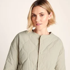 Cleadon Womens Relaxed Fit Shower Resistant Lightweight Insulated Jacket - Cool Beige