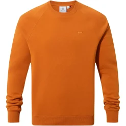 Clitheroe Mens Supersoft Raglan Sweat - Mahogany Orange