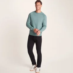 Clitheroe Mens Supersoft Raglan Sweat - Smokey Teal