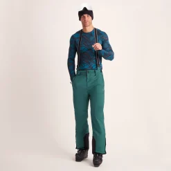 Clusaz Mens Waterproof Insulated Salopettes - Dark Turquoise