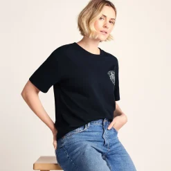 Coast Womens 100% Cotton Supersoft Relaxed Fit T-Shirt - Dark Indigo