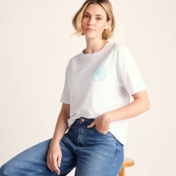 Coast Womens 100% Cotton Supersoft Relaxed Fit T-Shirt - Optic White