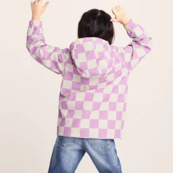 Cohampshire Kids Shaun the Sheep Waterproof Jacket - Lilac Haze/White Checkerboard