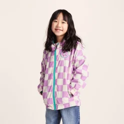 Cohampshire Kids Shaun the Sheep Waterproof Jacket - Lilac Haze/White Checkerboard