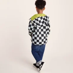 Cohampshire Kids Shaun the Sheep Waterproof Jacket - Black White Checkerboard