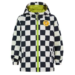 Cohampshire Kids Shaun the Sheep Waterproof Jacket - Black White Checkerboard