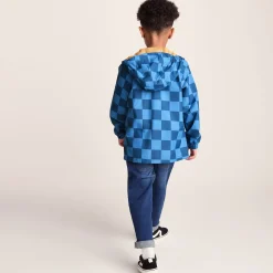 Cohampshire Kids Shaun the Sheep Waterproof Jacket - Bluebell/Night Blue Checkerboard