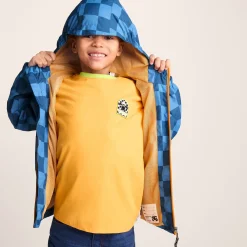 Cohampshire Kids Shaun the Sheep Waterproof Jacket - Bluebell/Night Blue Checkerboard