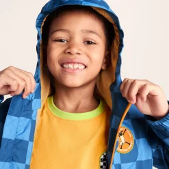 Cohampshire Kids Shaun the Sheep Waterproof Jacket - Bluebell/Night Blue Checkerboard