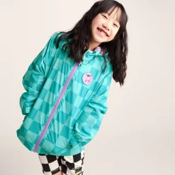 Cohampshire Kids Shaun the Sheep Waterproof Jacket - Spearmint/Bubblegum Checkerboard