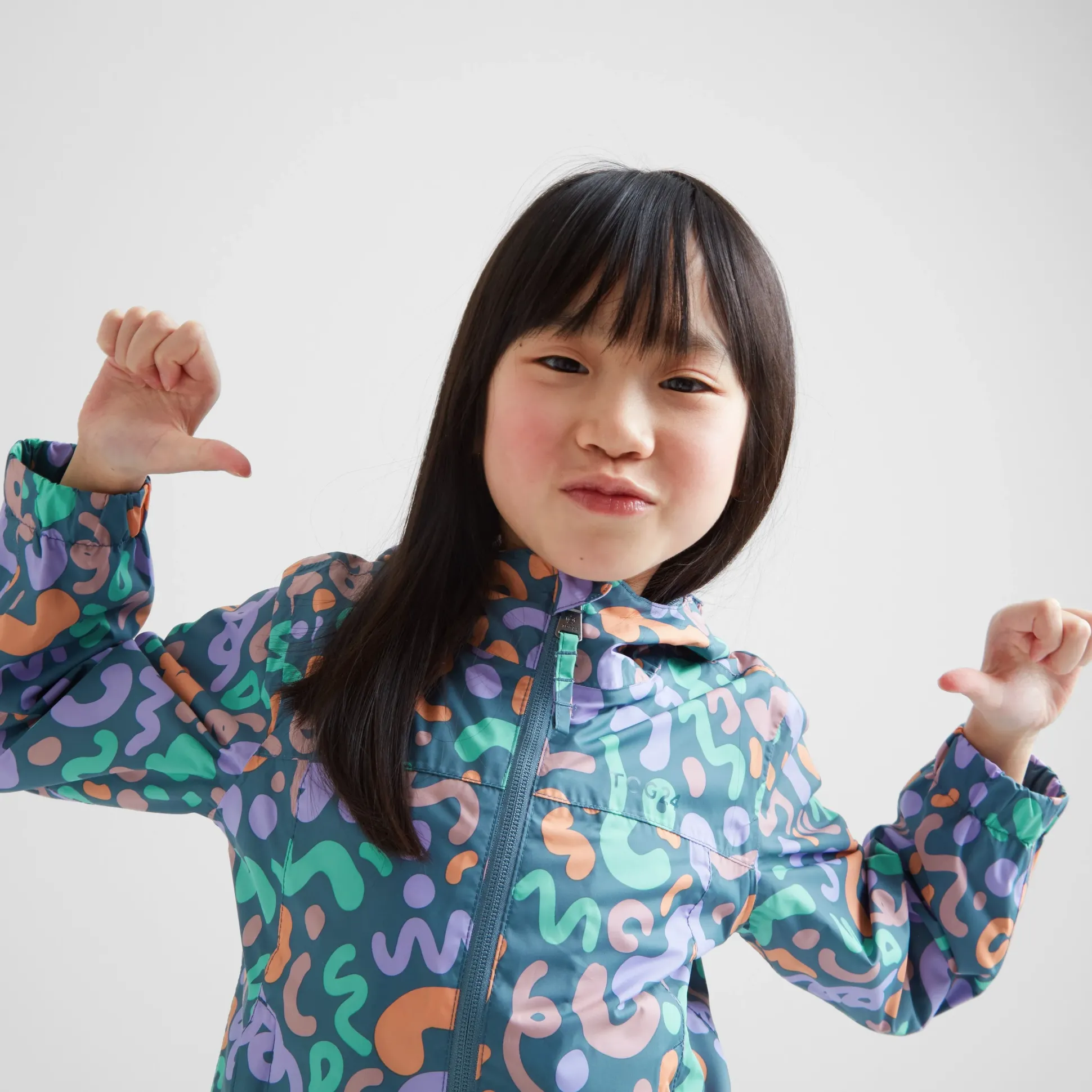 Copley Kids Waterproof Jacket - Blue Swirl Print