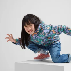 Copley Kids Waterproof Jacket - Blue Swirl Print