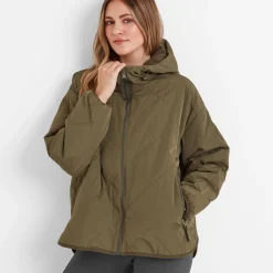 Corlae Womens Oversized Shower Resistant Insulated Jacket - Khaki