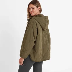 Corlae Womens Oversized Shower Resistant Insulated Jacket - Khaki