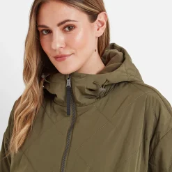 Corlae Womens Oversized Shower Resistant Insulated Jacket - Khaki