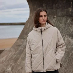 Corlae Womens Oversized Shower Resistant Insulated Jacket - Warm Cloud