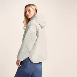 Corlae Womens Oversized Shower Resistant Insulated Jacket - Warm Cloud