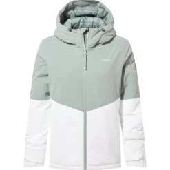 Corvara Womens Waterproof Insulated Ski Jacket - Mist Grey/Optic White
