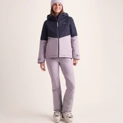 Corvara Womens Waterproof Insulated Ski Jacket - Oxford Blue/Lavender Grey