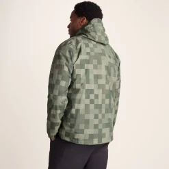 Craven Mens Waterproof Packaway Jacket - Green Pixel