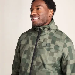 Craven Mens Waterproof Packaway Jacket - Green Pixel