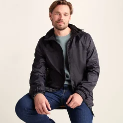 Craven Mens Waterproof Packaway Jacket - Black