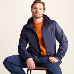 Craven Mens Waterproof Packaway Jacket - Navy
